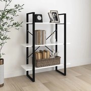 vidaXL Βιβλιοθήκη Λευκή 80 x 30 x 105 εκ. από Μοριοσανίδα