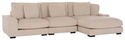 Γωνιακός Καναπές CRANFIELD Δεξιά γωνία Μπέζ Ριγέ ύφασμα 313x169x80Υεκ. 313x169x80 εκ.
