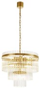 Φωτιστικό Οροφής Sabrina 4314400 Φ45x91cm 7xE14 40W Clear-Gold Viokef