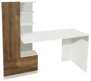 Γραφείο Domingos 756FRN3808 149,5x61,8x120cm White-Walnut