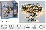 480 Φωτάκια LED - 48 Μέτρα + 5 Μέτρα σύνδεσης (AX8718520), Κανονική Διάταξη, με Bluetooth, 8 προγράμματα, Πράσινο καλώδιο PVC - Με Dimmer Και Έλεγχο μ