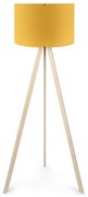 Φωτιστικό δαπέδου Rosling Megapap Mdf/ύφασμα Pvc χρώμα φυσικό/κροκί 38x21x140εκ.-GP029-0001,4