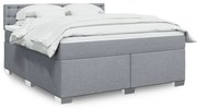 ΚΡΕΒΑΤΙ BOXSPRING ΜΕ ΣΤΡΩΜΑ ΑΝΟΙΧΤΟ ΓΚΡΙ 180X200 ΕΚ. ΥΦΑΣΜΑΤΙΝΟ 3285981