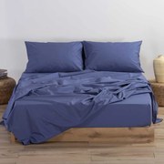 Ζεύγος Μαξιλαροθήκες (52x72) Nef-Nef Homeware Basic Μπλε