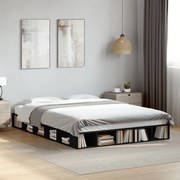 vidaXL Πλαίσιο Κρεβατιού Μαύρο 140x200 εκ. Επεξεργ. Ξύλο