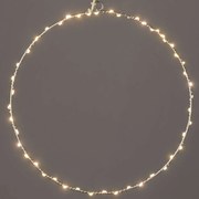 Χριστουγεννιάτικη Μπάλα Silver Round Με Φως Led X064514227 Φ30cm Clear-Silver Aca