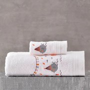 Πετσέτες Παιδικές Σετ 2τμχ Bubbles Orange Ρυθμός Σετ Πετσέτες 100% Βαμβάκι