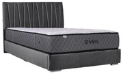 Επενδυμένο Κρεβάτι LUNASTORE Διπλό με Αποθηκευτικό χώρο με Ύφασμα Ανθρακί 162x208x115εκ. 162x208x115 εκ.