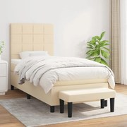 ΚΡΕΒΑΤΙ BOXSPRING ΜΕ ΣΤΡΩΜΑ ΚΡΕΜ 90X190 ΕΚ.ΥΦΑΣΜΑΤΙΝΟ 3136562