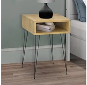 Κομοδίνο Μελαμίνης Scott Sapphire Oak 40x30x60 GP041-0053,2 Megapap-GP041-0053,2-Καφέ GP041-0053,2