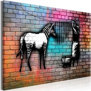 Πίνακας - Washing Zebra - Colourful Brick (1 Part) Wide - 120x80