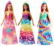 Κούκλα Barbie Dreamtopia, 29cm, Με glitter μπλουζάκι και πολύχρωμη φούστα, Πολύχρωμη