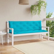 vidaXL Μαξιλάρια Πάγκου Κήπου 2 τεμ. Τιρκουάζ 150x50x7 εκ. Υφασμάτινα