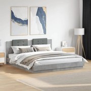 vidaXL Πλαίσιο Κρεβατιού με Κεφαλάρι και LED 160 x 200 εκ.