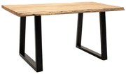 Intrahome Τραπέζι SIERRARA Intrahome μασίφ ξύλο ακακίας πάχους 3.7-4εκ σε φυσική απόχρωση με μαύρα μεταλλικά πόδια 200x96x76εκ | SKU: INTRAPA-483111118