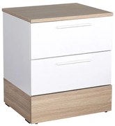 Κομοδίνo Base Megapap σε χρώμα λευκό - sonoma 45x40x52εκ. - GP009-0031