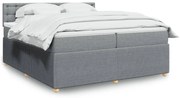 ΚΡΕΒΑΤΙ BOXSPRING ΜΕ ΣΤΡΩΜΑ ΑΝΟΙΧΤΟ ΓΚΡΙ 200X200 ΕΚ. ΥΦΑΣΜΑΤΙΝΟ 3287577