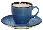 Φλυτζάνι Espresso 90ml + Πιατάκι Espiel Terra Blue TLF112K6