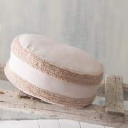 Πουφ (Φ45x18) Rythmos Inca 02 Εκρού