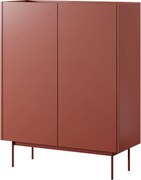 Lh-homefurniture Μπουφές &quot;Color&quot;  κεραμικό κόκκινο + Φυσικό   97x122x37cm P_CLR_SV_R