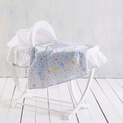 Σεντόνι Βρεφικό Glow Blue Ρυθμός Λίκνου 80x110cm 100% Cotton