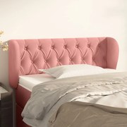 vidaXL Κεφαλάρι με Πτερύγια Ροζ 103x23x78/88 εκ. Βελούδινο