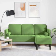 vidaXL Σετ Καναπέ Ανοιχτό πράσινο 173 x 131 x 67 εκ Βελούδο