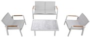 Σαλόνι Κήπου Nofi 2.0-2 01-00-2391 (Σετ 4Τμχ) Beige-Grey 4 Θέσεων