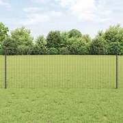 vidaXL Φράχτης Euro με 5 U Πόδια Γκρι 0.8x10 m Χάλυβα