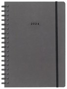 Next ημερολόγιο 2025 Natural ημερήσιο σπιράλ γκρι σκούρο με λάστιχο 12x17εκ. τμχ.