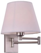 Φωτιστικό Τοίχου - Απλίκα SE 121-1AN DENNIS WALL LAMP NICKEL MAT 1Δ3 - 51W - 100W - 77-3560