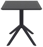 SIESTA SKY BLACK 70X70X74εκ. ΤΡΑΠΕΖΙ ΠΟΛ/ΝΙΟΥ 70X70X74εκ.20.0249