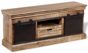vidaXL Έπιπλο Τηλεόρασης με 2 Συρόμενες Πόρτες από Μασίφ Ξύλο Μάνγκο