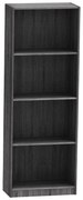 Βιβλιοθήκη Presley pakoworld σε ανθρακί-wenge απόχρωση 60x30x167εκ