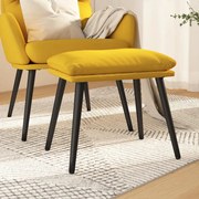 vidaXL Υποπόδιο Μουσταρδί 45 x 29,5 x 35 εκ. Υφασμάτινο
