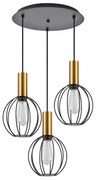 Φωτιστικό Οροφής Τρίφωτο Homelighting 77-8628 Gold