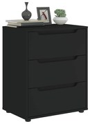 vidaXL Sideboard "VISNES" Μαύρο 60x40x73 cm Ξύλο μηχανής