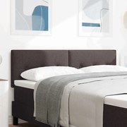 vidaXL LED Κεφαλάρι με κεφαλάρι Σκούρο καφέ Σκούρο καφέ 160 cm ύφασμα