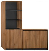 Βιβλιοθήκη Γραφείου Supreme C11369 Επαγγελματική Σετ 2 τεμ με Ντουλάπι 200x40x200 εκ. 200x40x200 εκ.