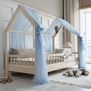 Κουρτίνα Οροφής Bianco Bed Blue Voile  Luletto