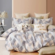 Beauty Home Σετ σεντόνια υπέρδιπλα με λάστιχο Art 12144 Annie 165x200+30 Γκρι,Μπεζ