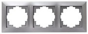 Πλαίσιο Διακόπτη Πρίζας Τριπλό Lumen-15-0326-Ασημί 15-0326