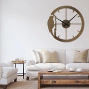 Ρολόι τοίχου  εσωτερικού χώρου ξύλινο clock4 - Clock4-Καρυδιά, 0,60cmx0,60cm