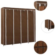 vidaXL Ντουλάπα με 4 Αποθηκευτικά Τμήματα Καφέ 175 x 45 x 170 εκ.