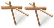 Κρεμάστρα Sticks (Σετ 2Τμχ) 380505 15,5x12,5x14,5cm Natural Normann Copenhagen Wood
