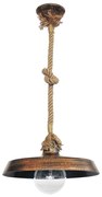 Φωτιστικό Οροφής Μονόφωτο Heronia Us-Gas 31-0101 Rope/Bronze
