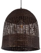 01736 GloboStar® GLOBOSTAR® BORA-BORA 01736 Boho Κρεμαστό Φωτιστικό Οροφής με Ντουί 1 x E27 AC 220-240V IP20 - Καφέ - Μ42 x Π42 x Y44cm