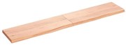 vidaXL Ράφι Τοίχου Ανοιχτό Καφέ 160x30x(2-4)εκ. Επεξ. Μασίφ Ξύλο Δρυός