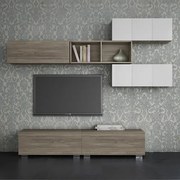 Intrahome Σύνθεση σαλονιού "SMART 3B" σε χρώμα σταχτί-λευκό Intrahomesa-00652673