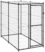 vidaXL Κλουβί Σκύλου Εξ. Χώρου Ατσάλι 110 x 220 x 180 εκ. με Στέγαστρο